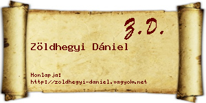 Zöldhegyi Dániel névjegykártya